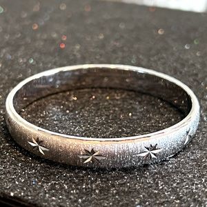 Vintage Monet Silver Bangle Bracelet